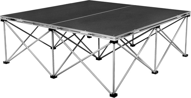 Hopeshow-16 4'x4' Folding Portable Stage Platform Modular Unit with 16” High 9-strut Centipede Riser